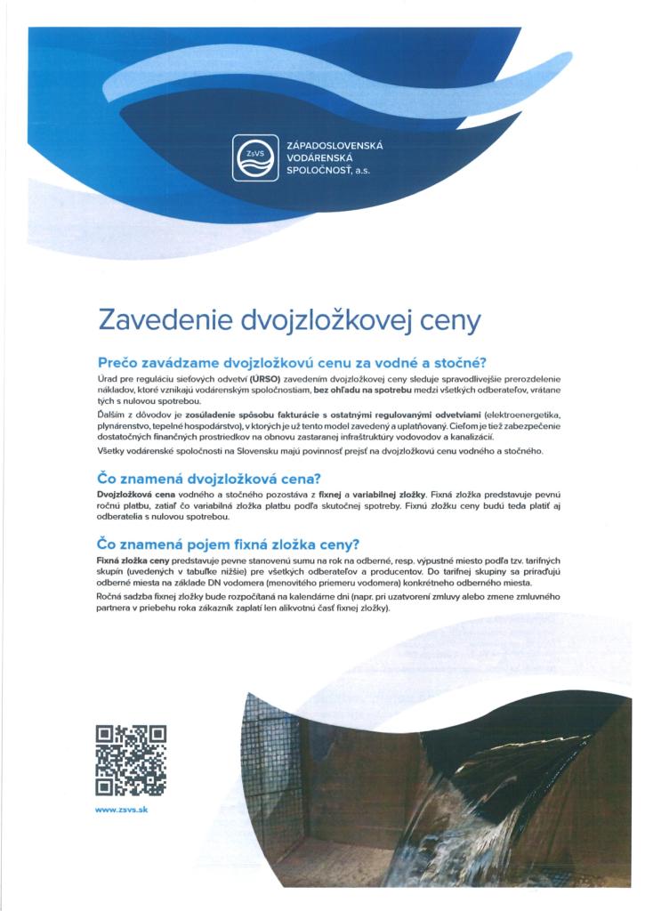 Zavedenie dvojzložkovej ceny