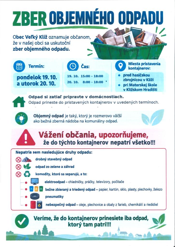 zber objemného odpadu