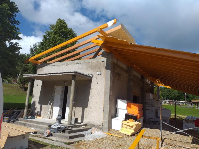 rekonštrukcia domu smútku v čati obce Klíž