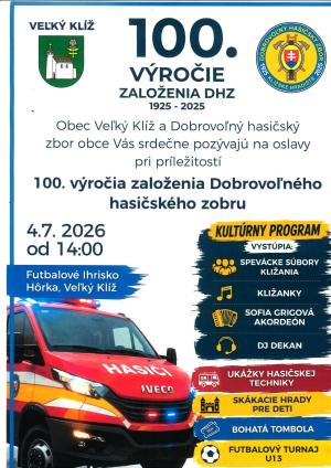 Plagát 100. výročie DHZ